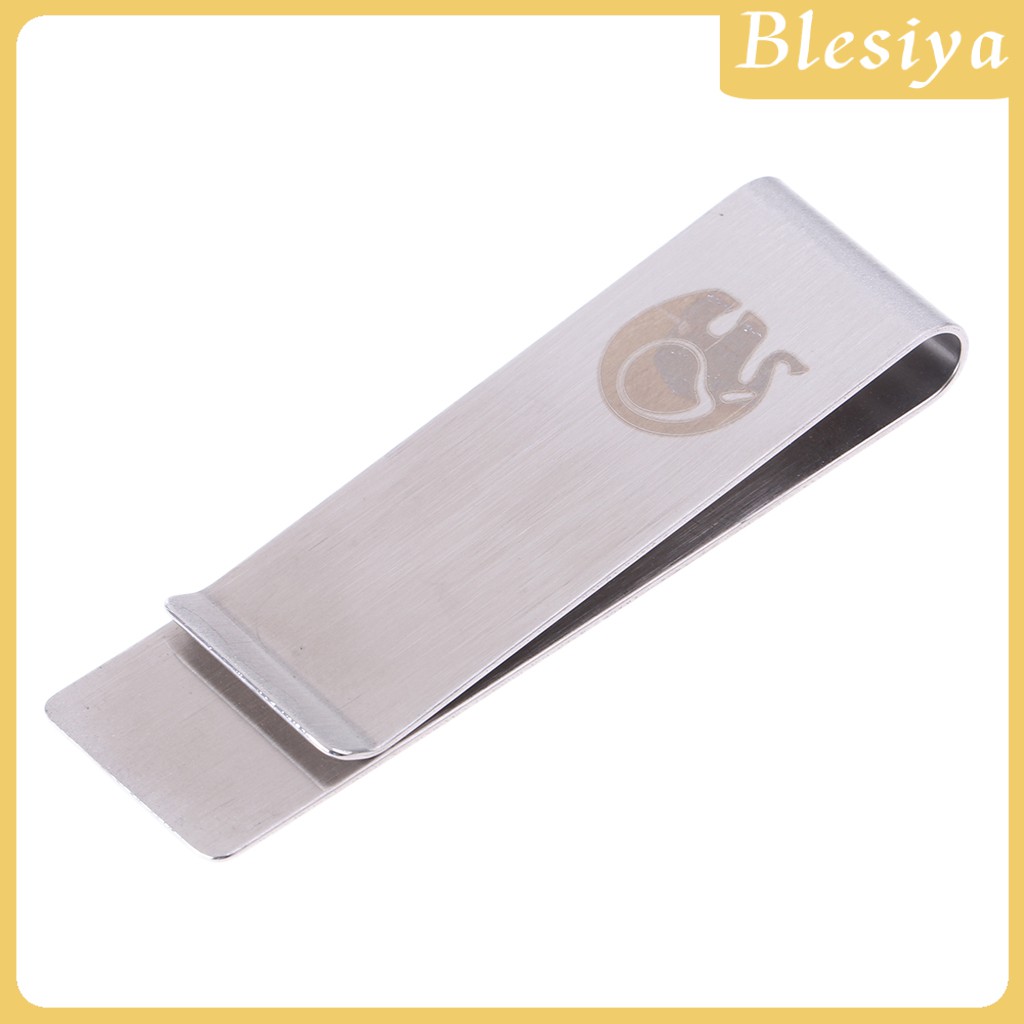 [BLESIYA] Stainless Steel Slim Money Clip Purse Wallet Credit Card ID Cash Holder Mens