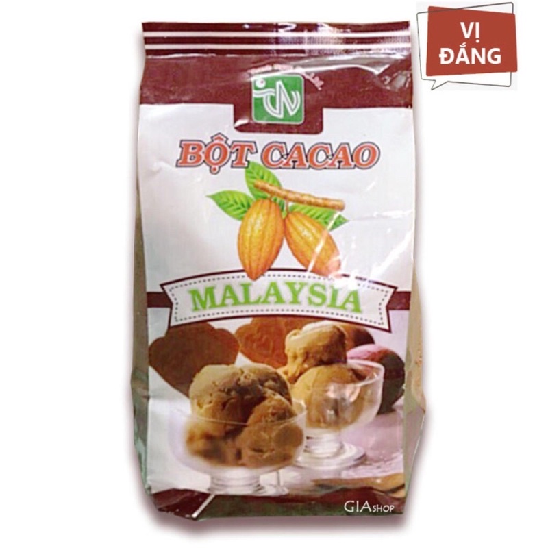 Bột cacao Maylasia 2 vị đắng,ngọt gói 500gr