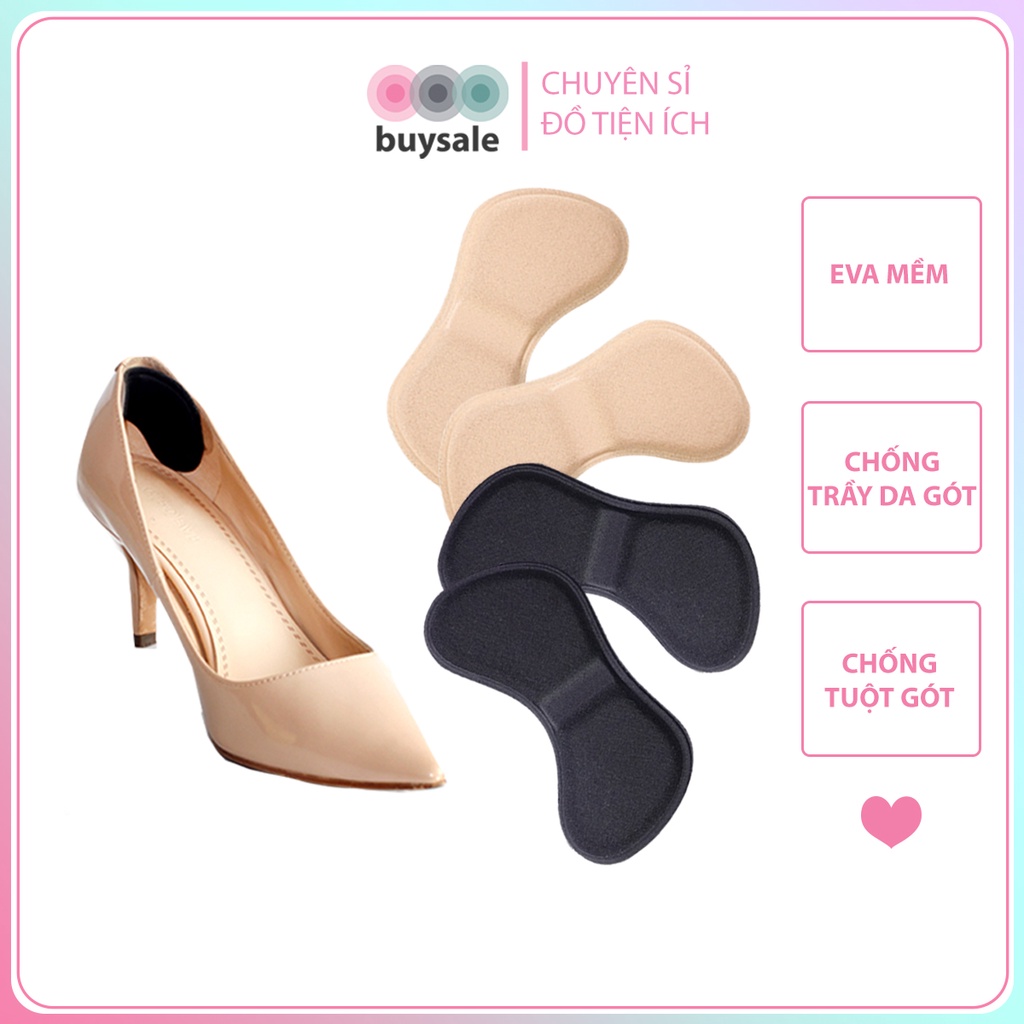 Miếng lót giày bảo vệ sau gót  4D, có keo dán tiện dụng giúp không rớt gót khi mang giày - lót giày giá sỉ - PK54