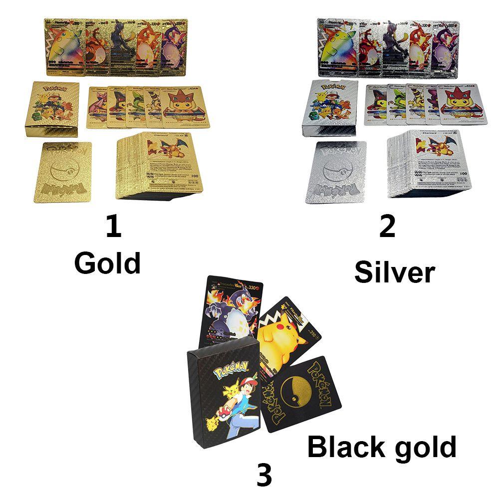 Bộ Sưu Tập Thẻ Bài Pokemon Rare Charizard Bằng Kim Loại Dành Cho Trẻ Em