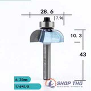 Mũi phay gỗ Tideway đánh chỉ tròn có bi