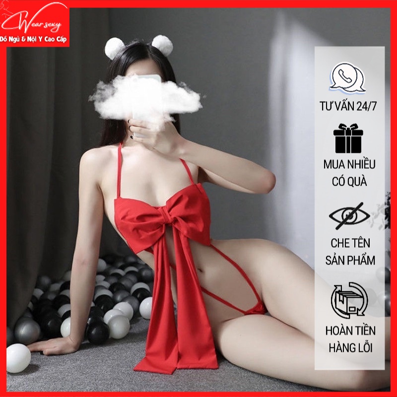 [SẴN] Bộ Đồ Lót Nội Y Thân Liền Nơ Ngực Sexy Quyến Rũ [CWEAR.SEXY_ĐỒ NGỦ & NỘI Y CAO CẤP] | BigBuy360 - bigbuy360.vn