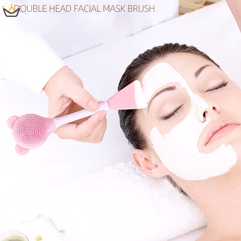 Cọ silicone Hai Đầu Hình Gấu Dùng Để Phết Mặt Nạ DIY