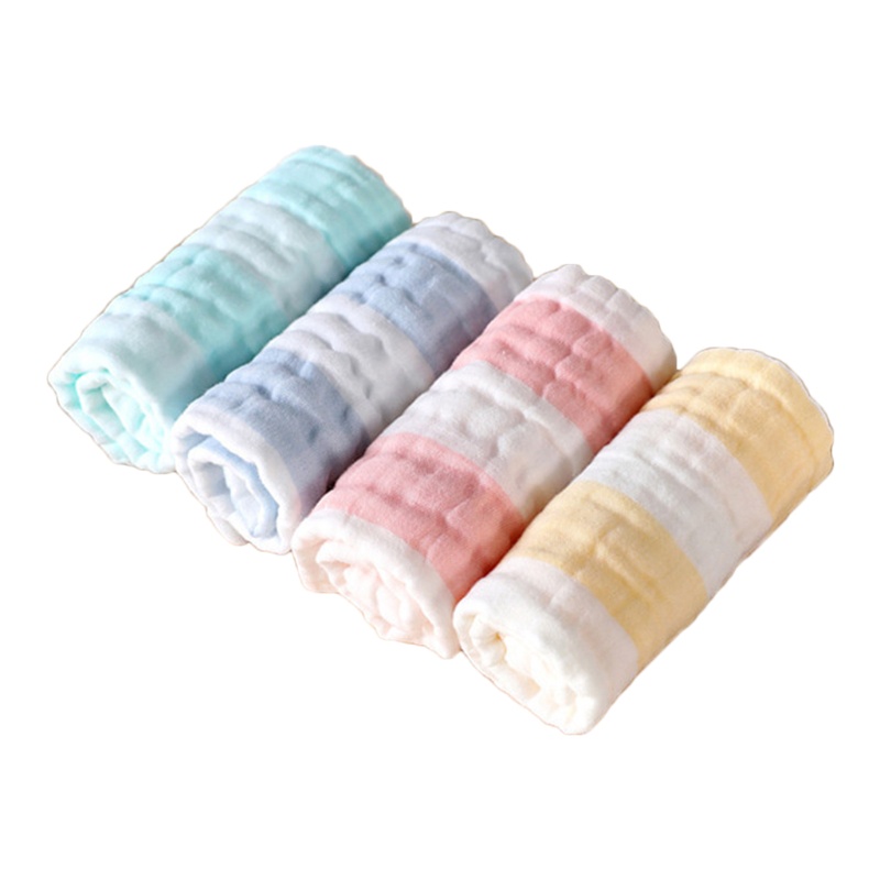 Bộ 4 Yếm Ăn Cotton Mềm Mại Thấm Hút Tốt Cho Bé