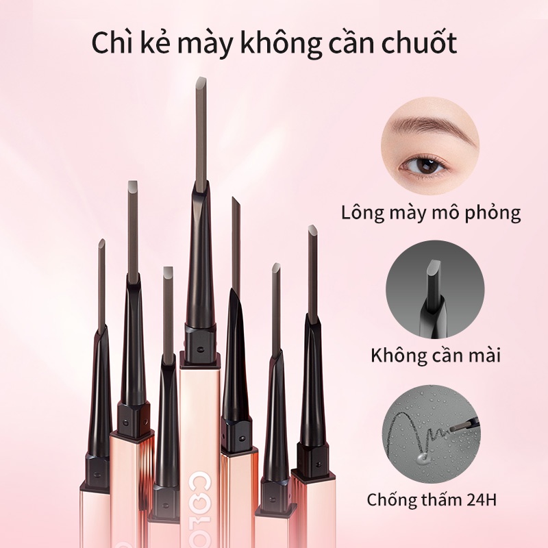 Bút chì kẻ lông mày COLORKEY màu sắc dễ lên màu lâu trôi chống thấm nước và mồ hôi 0.07g