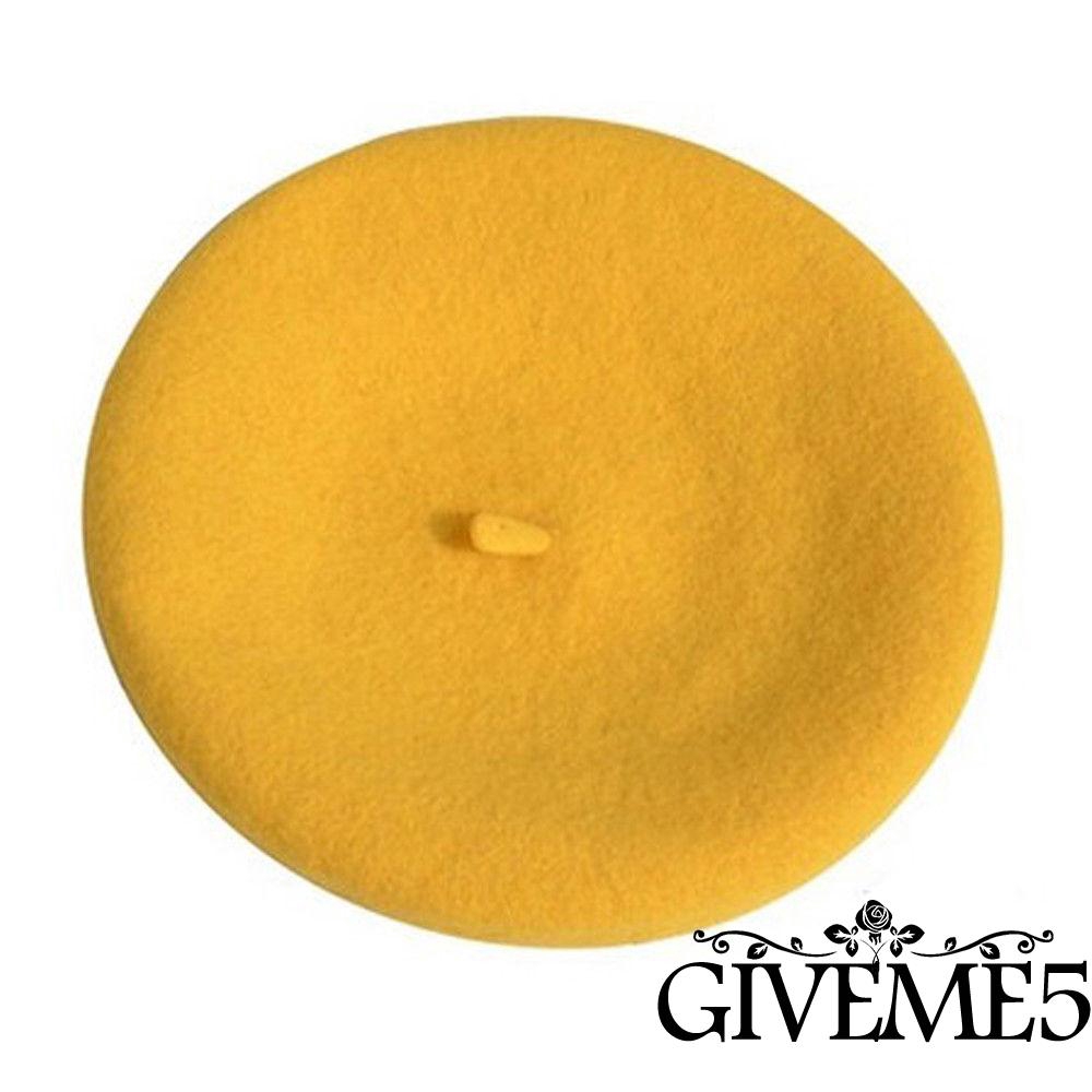 Mũ Beret Len Màu Trơn Phong Cách Pháp Cho Nữ (11 Màu)