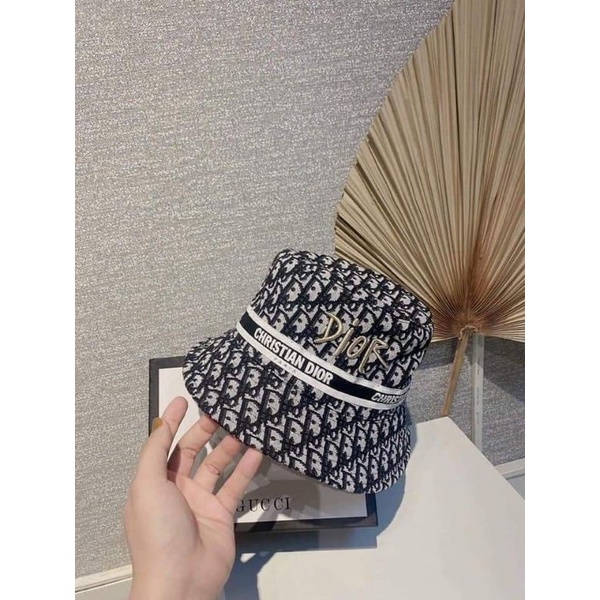 nón mũ vành #dior thổ cẩm dày dặn