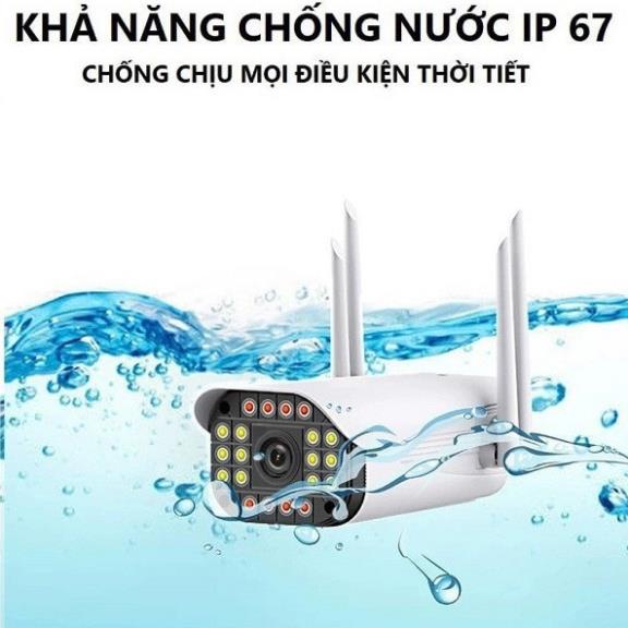 Camera Yoosee ⚠️ FREESHIP ⚠️ ngoài trời, 4 râu, Camera wifi yoosee quay 360, có màu ban đêm, báo động, đàm thoại 2 chều.