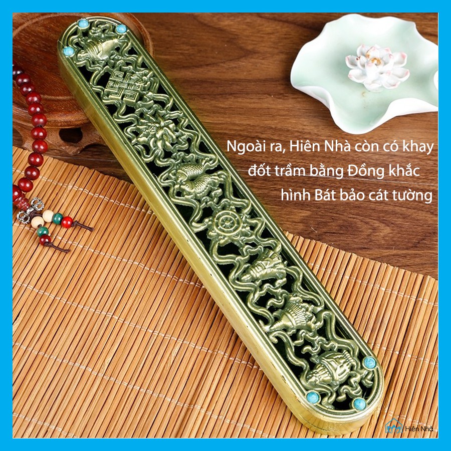 Khay đốt trầm tăm bằng gỗ, đồng - Hộp đốt trầm hương nhiều mẫu - Hiên Nhà | BigBuy360 - bigbuy360.vn