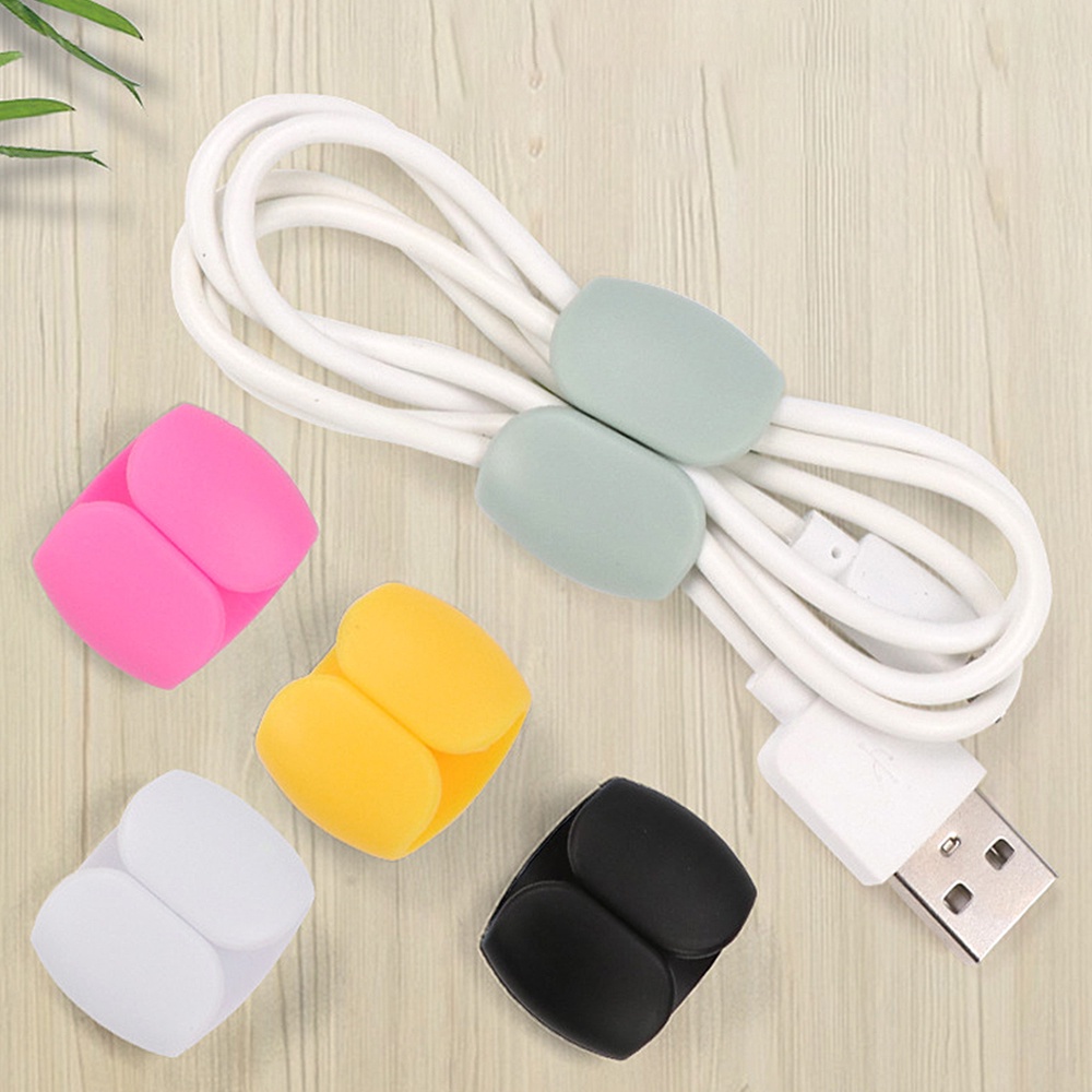 Dây cáp 4 cái Thời trang Đơn giản Vòng tròn Kẹp Giá đỡ Bộ sạc USB Bàn tổ chức ngăn nắp Dây dẫn cho Cáp máy tính để bàn Cố định