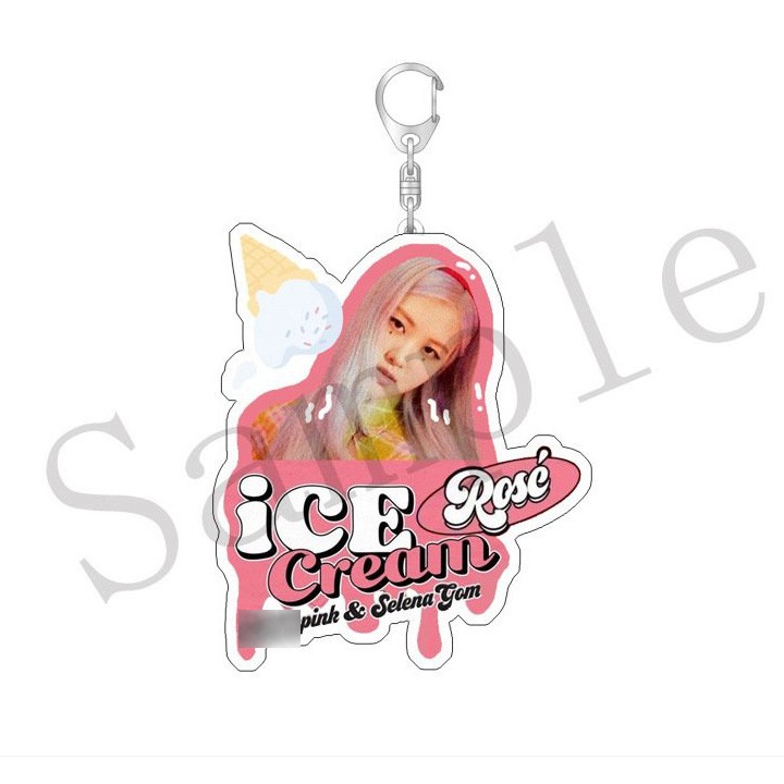 Móc khóa Blackpink Lisa Jisoo Jennie Rose ICE CREAM (mica trong acrylic)