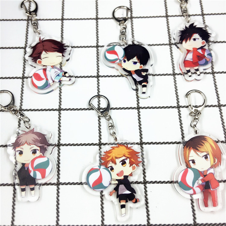 Móc khóa hình nhân vật Haikyuu Kageyama Hinata Kenma Kozume