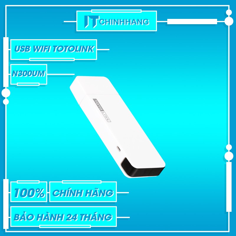 USB WIFI Totolink N300UM chuẩn N tốc độ 300Mbps - Hàng Chính Hãng
