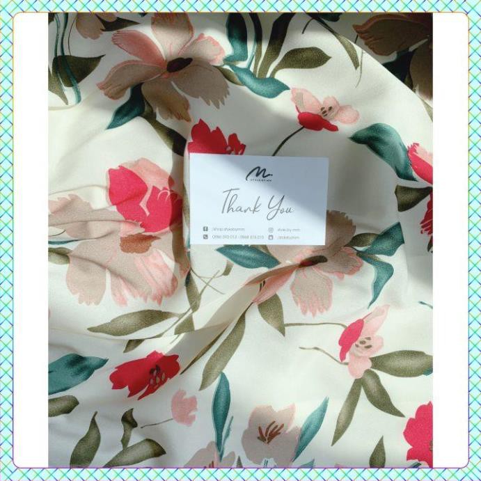 Đầm Hoa Đẹp, Đầm Thiết Kế Hoạ Tiết Hoa Văn Sang Trọng Chất Vải Voan Mềm Nhẹ Nhàng Hàng May 2 Lớp Đẹp - Style By MM