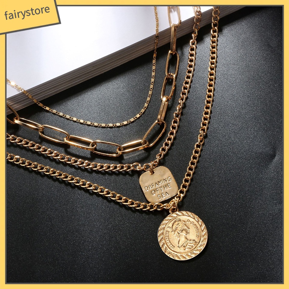 Dây chuyền nhiều tầng phong cách vintage xinh xắn