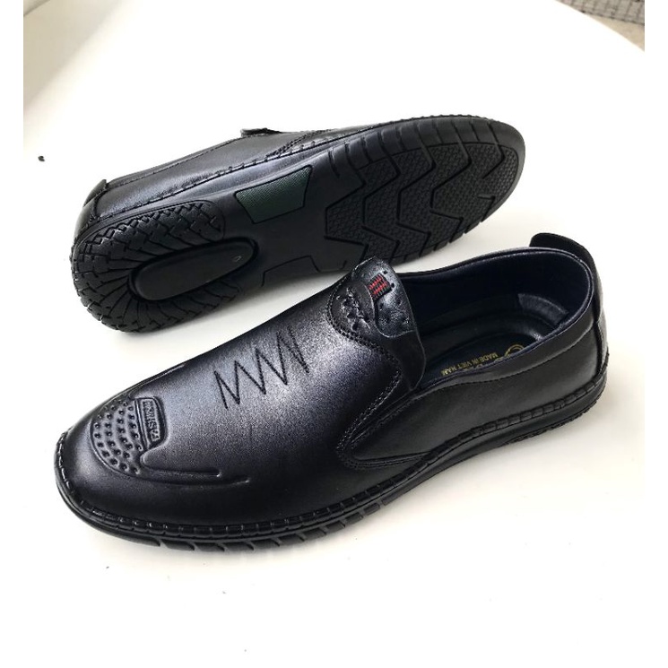 Giày lười nam da bò thật nguyên tấm..đế cao su êm..size từ 37-42..bảo hành 1 năm