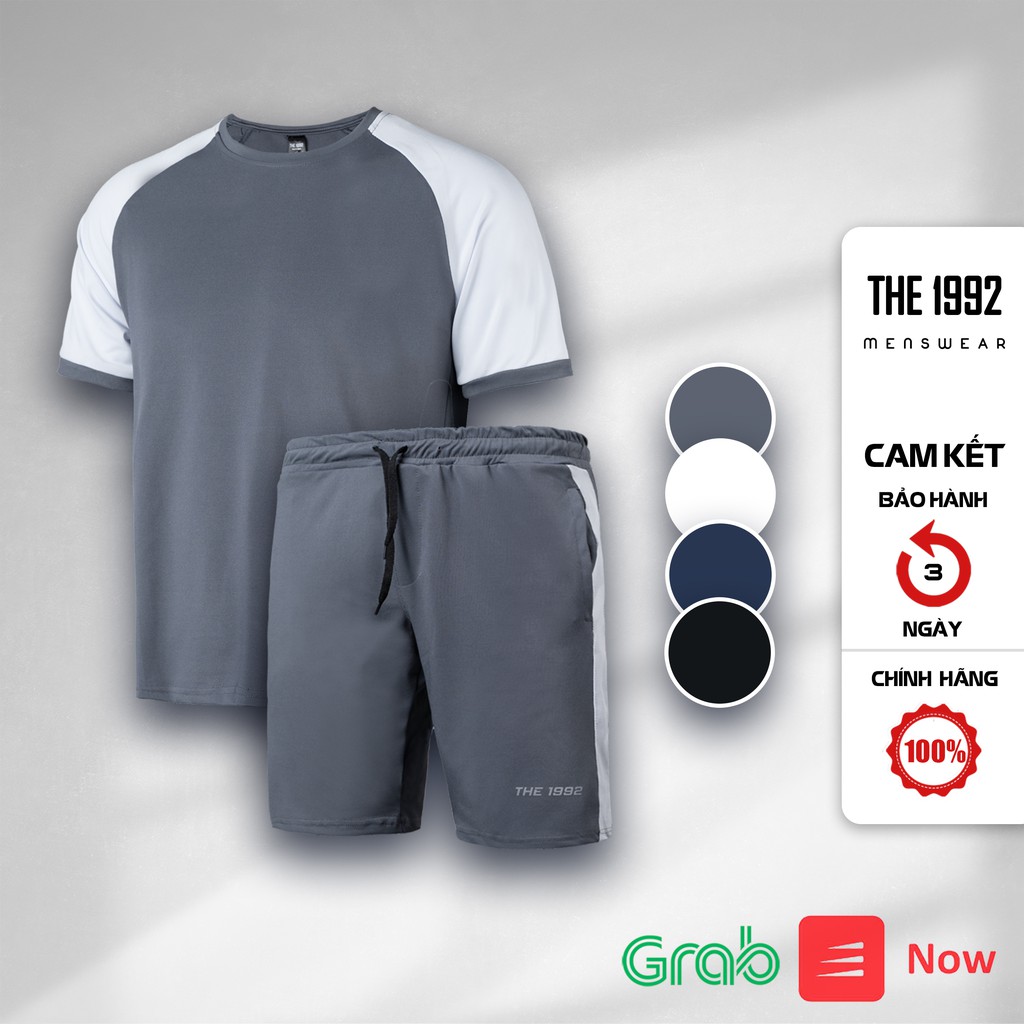 Bộ quần áo nam mặc nhà cao cấp Set đồ bộ thể thao phối màu THE 1992