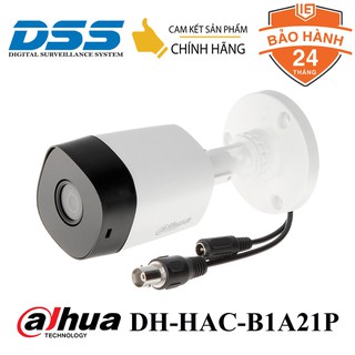 Camera HDCVI thân 2MP FullHD 1080P Dahua DH-HAC-B1A21P chính hãng DSS Việt Nam