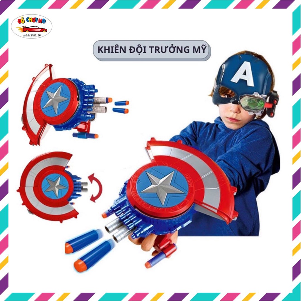 Khiên captain america khiên đội trưởng mỹ, đồ chơi siêu anh hùng marvel avenger cho bé (723)