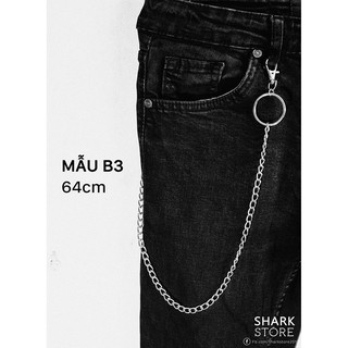 (Ảnh thật) Dây chain quần Unisex khuyên tròn 64cm