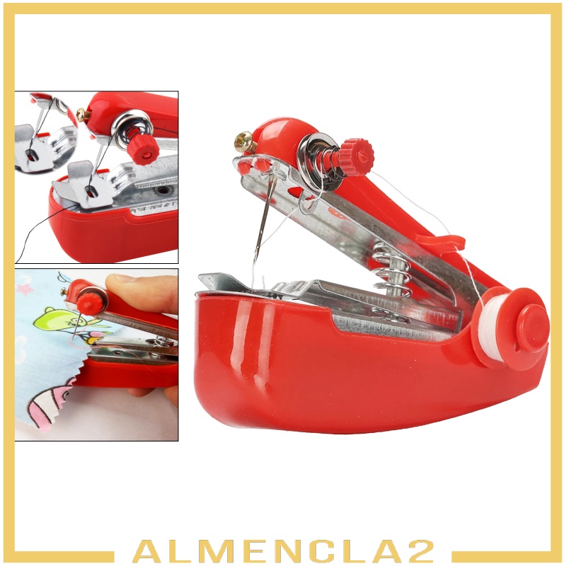 [ALMENCLA2] Mini Sewing Machine Handy Portable Stitch Sew Needlework Cordless Tool Set