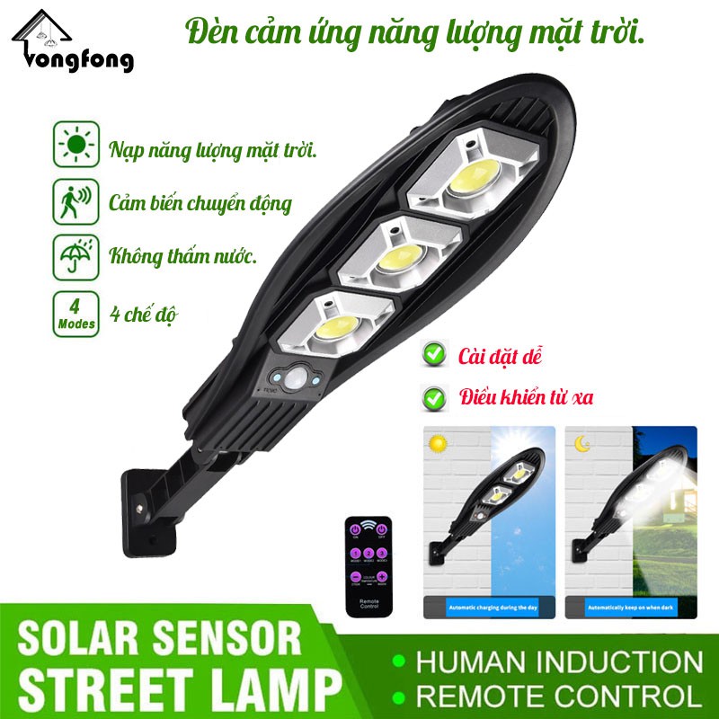 Đèn cảm biến gắn tường sử dụng năng lượng mặt trời IP65 90 COB dành cho ngoài trời