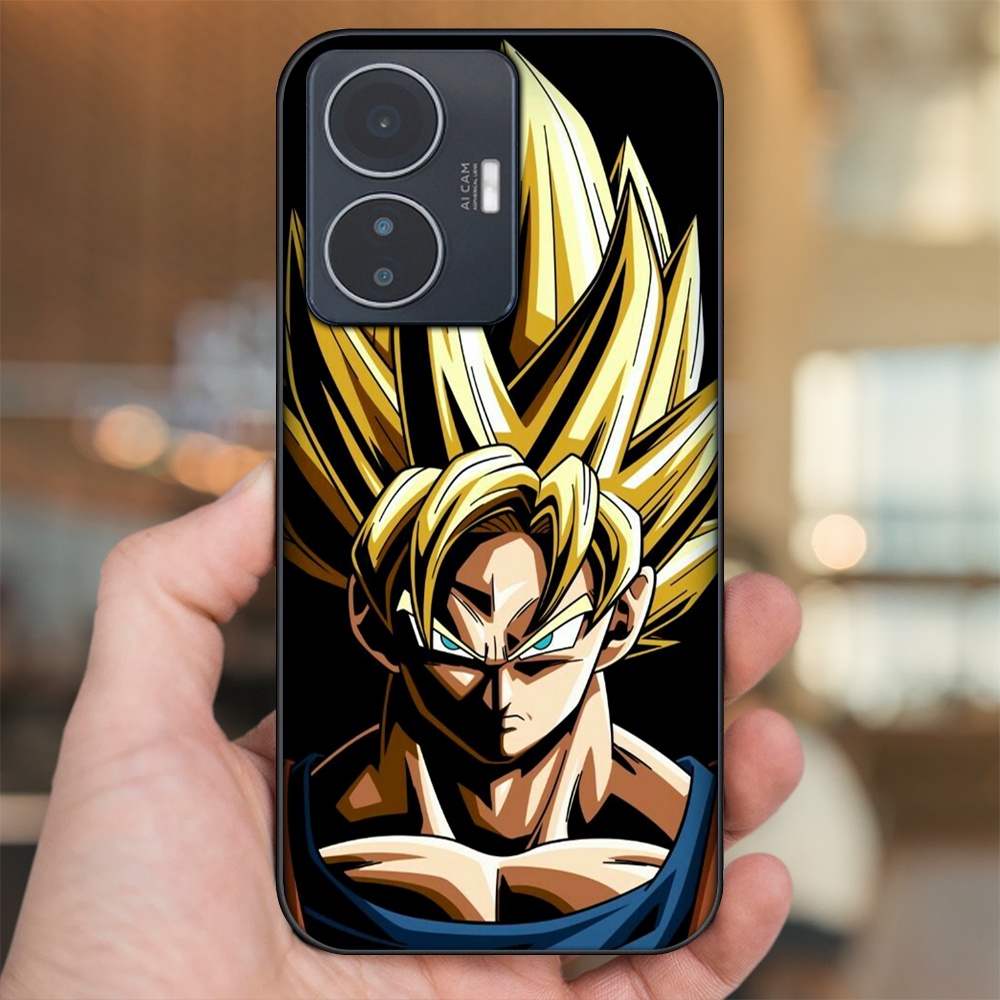 Ốp lưng Vivo Y55 2022 viền đen in hình Goku Dragon Ball