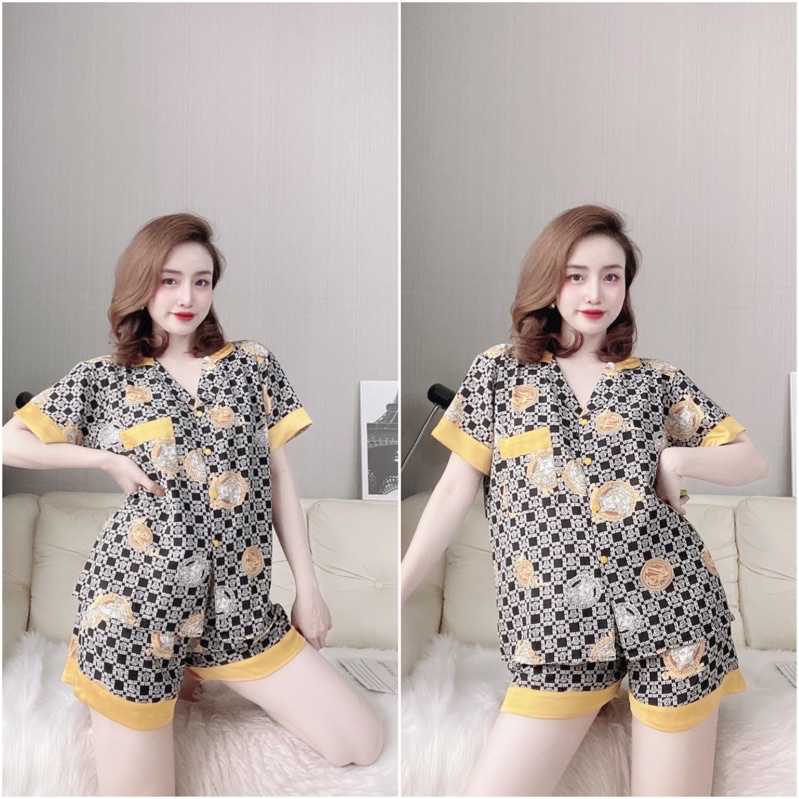 Đồ bộ nữ lụa Nhật bigsize hàng thiết kế, Đồ bộ mặc nhà pijama chất vải mát (50 - 110kg)