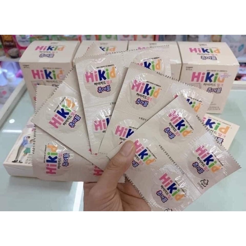 Sữa Hikid Milk Chewable 60 viên kẹo thơm ngon bổ dưỡng cho bé từ 3-12 tuổi