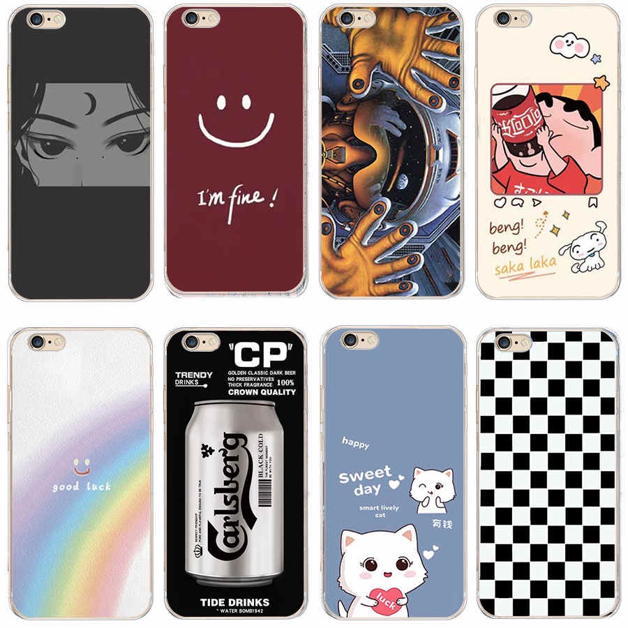 Ốp Điện Thoại TPU Dẻo Họa Tiết Hoạt Hình Dễ Thương Cho IPhone 4 4S 5 5S se 6 6s Plus