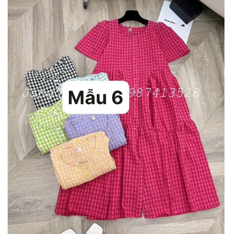 ĐẦM BẦU ĐẦM CARO BABYDOLL XOÈ BIGSIZE FORM TO DÁNG DÀI (ẢNH VÀ VIDEO THẬT)