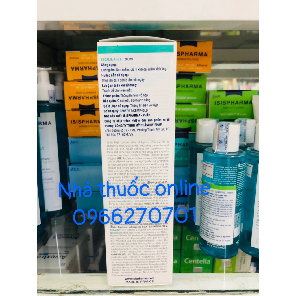 Isis Pharma Secalia A.H.A 75ml - 200ml kem bôi nứt nẻ, da khô