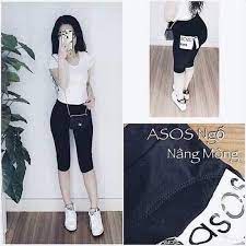 Quần legging ngố asos cạp cao, nâng mông; Quần legging lửng nữ xuất Hàn