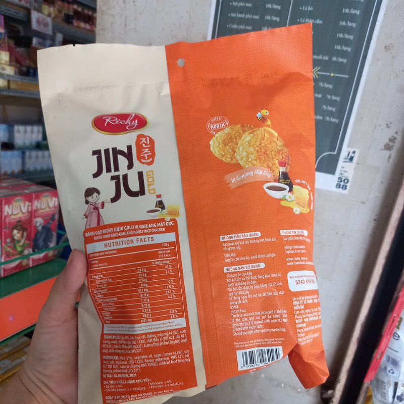 BÁNH GẠO JINJU VỊ MẬT ONG 120GR