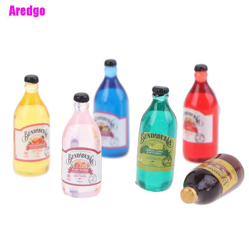 Set 10 mô hình chai nước tỉ lệ 1:12 1:6 dành cho trang trí nhà búp bê