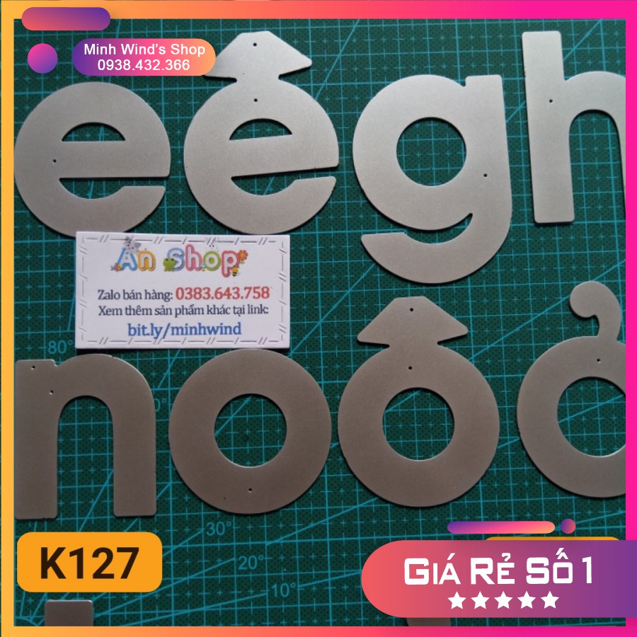 K127 - Khuôn Thép, Khuôn Cắt Chữ Thường Size 5cm Font AVO