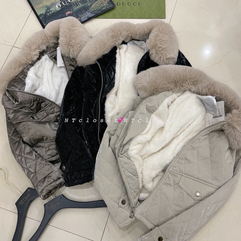 Áo khoác phao bóng cổ lông hàng QC | BigBuy360 - bigbuy360.vn