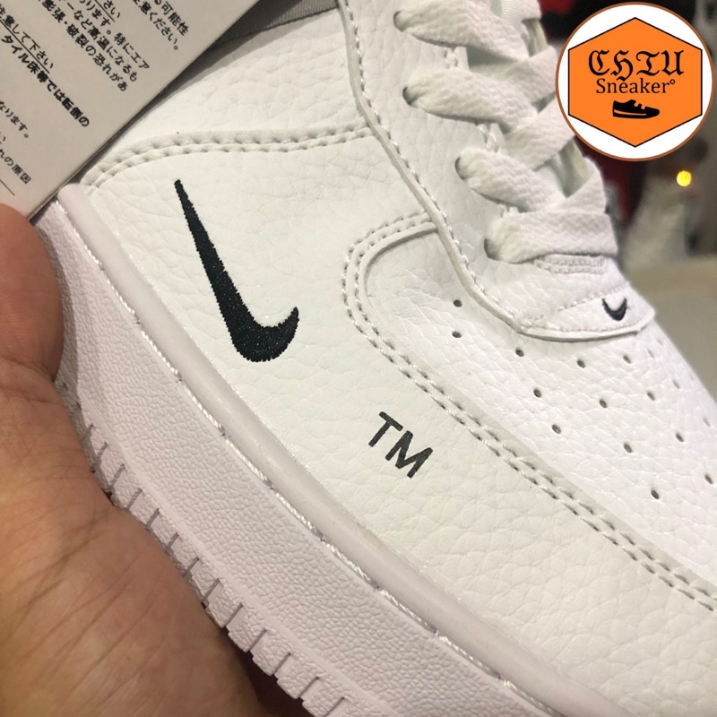 Giày thể thao nam nữ tăng chiều cao Air force 1 Trắng TM phiên bản cao cấp giày sneaker AF1 trắng đen