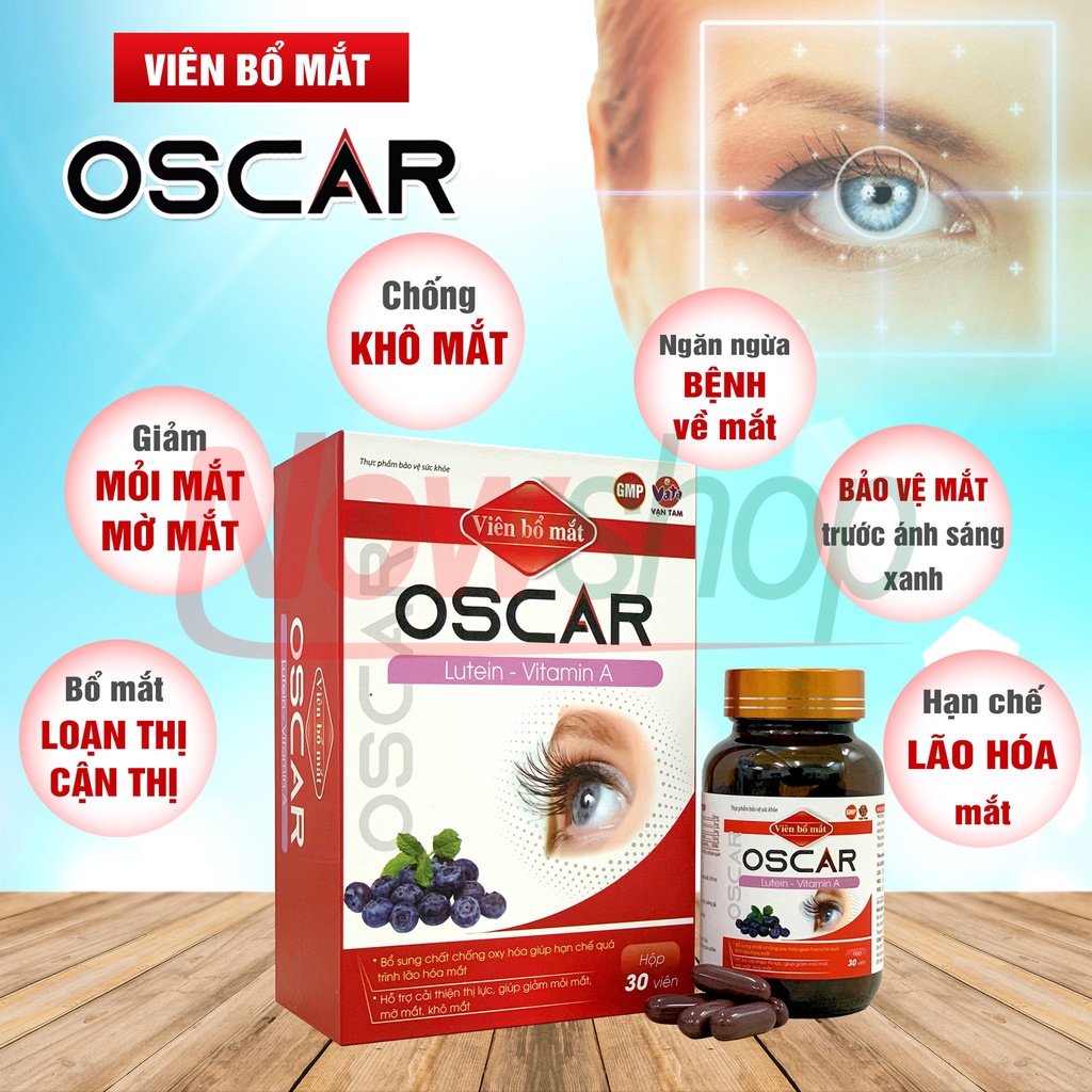 Viên Uống Bổ Măt Oscar Vạn Tam Chính Hãng Giúp Sáng Mắt Cải Thiện Thị Lực Giảm Mờ Mắt Khô Mắt Và Mỏi Mắt Hiệu Quả