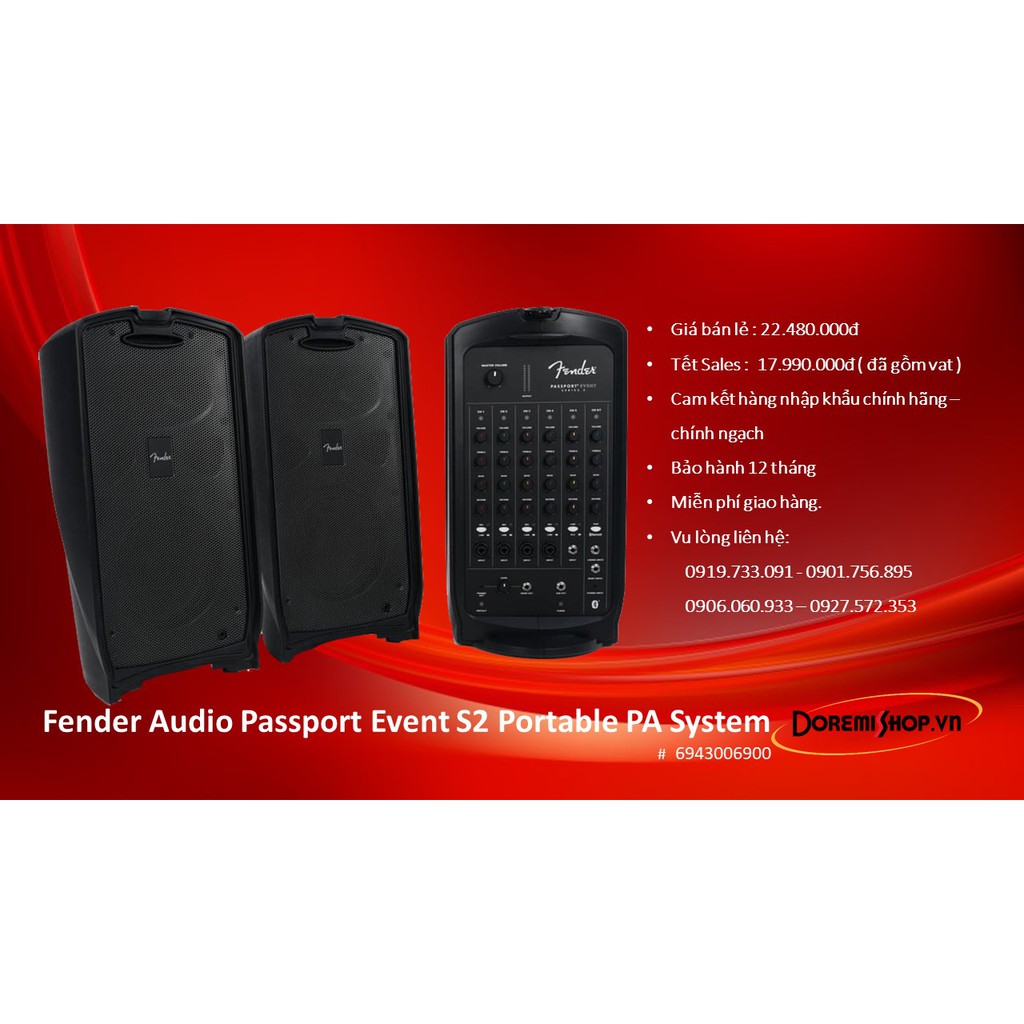 Bộ âm thanh di động Fender Passport Event S2