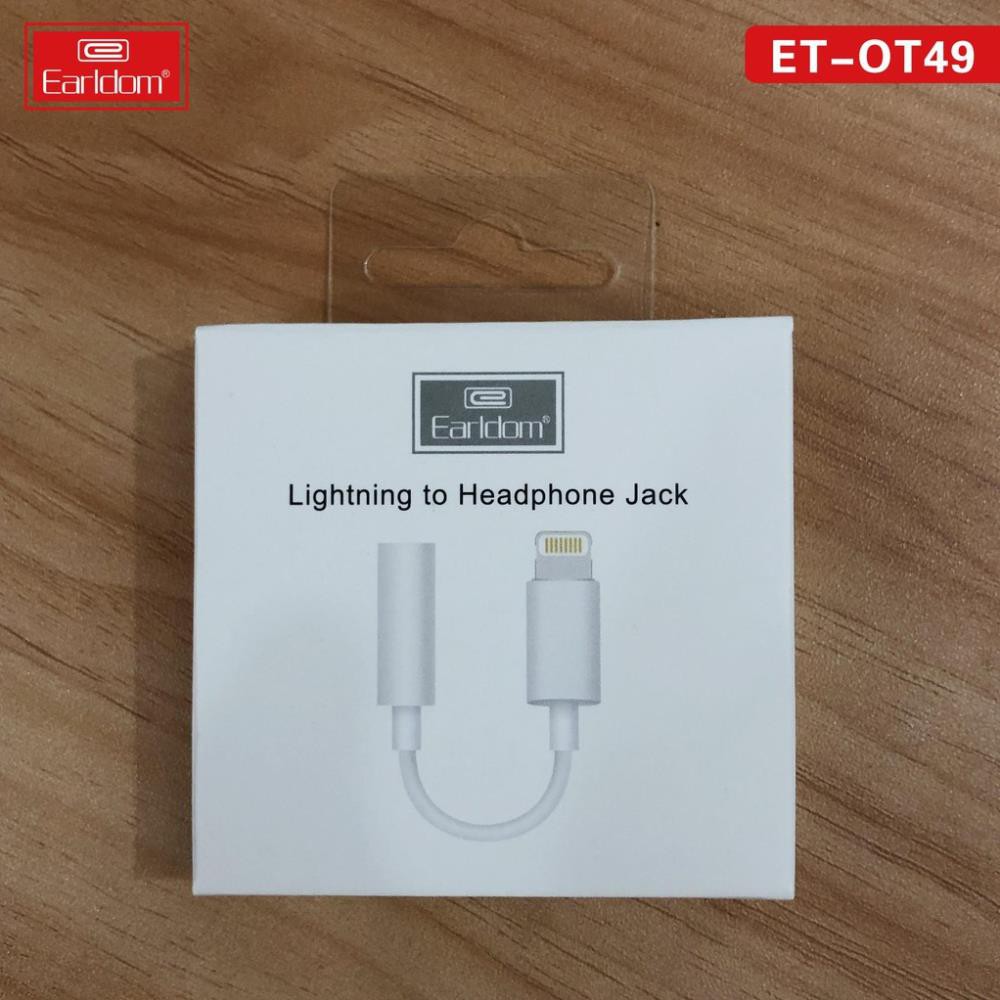 Đầu giắc chuyển Lightning Earldom ra sang 3,5 mm Bảo Hành 1 năm Made in Taiwan