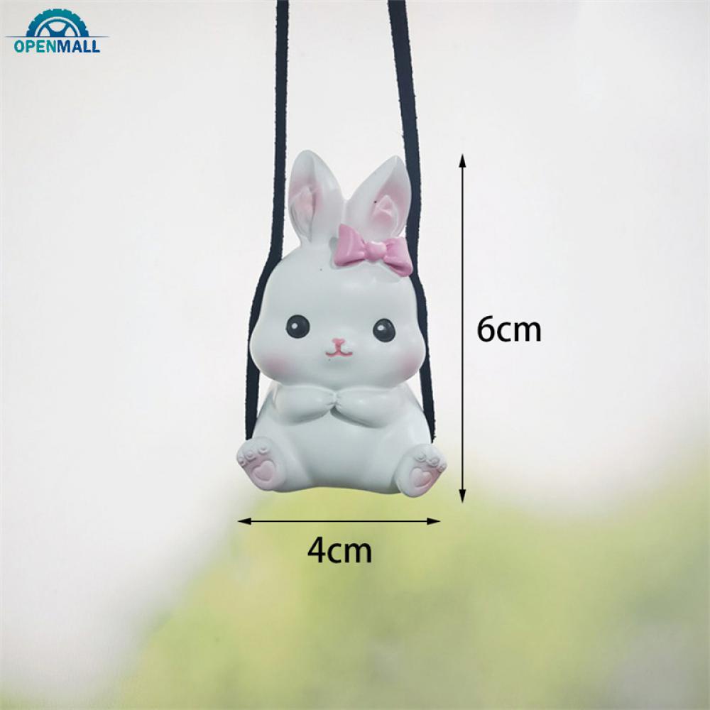 Mô Hình Thỏ Nhựa Dễ Thương Treo Trang Trí Xe Ô Tô