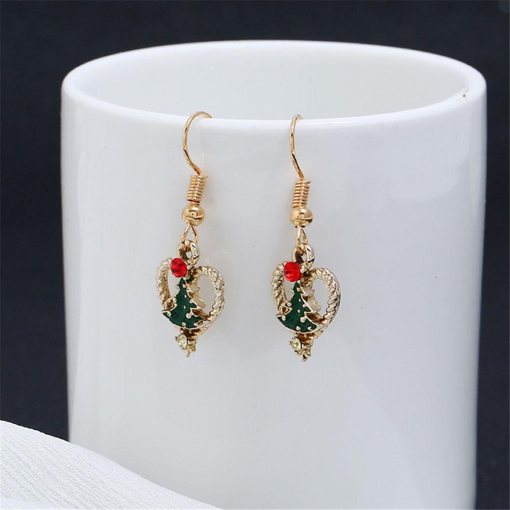 Khuyên Tai Dáng Dài Mặt Hình Ông Già Noel Tuần Lộc Giáng Sinh Năm Mới