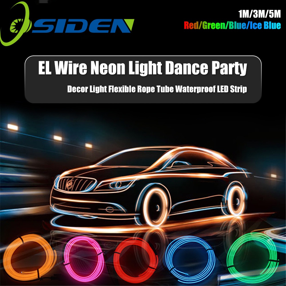 OSIDEN Dây đèn neon trang trí bên trong xe hơi nhiều màu sắc tiện dụng