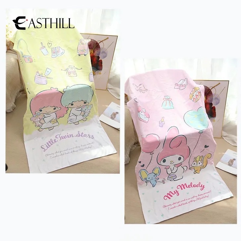 Khăn Tắm 70CM * 140CM Mau Khô Họa Tiết Anime Kuromi Melody Cinnamoroll Dễ Thương Cho Trẻ Em Và Người Lớn