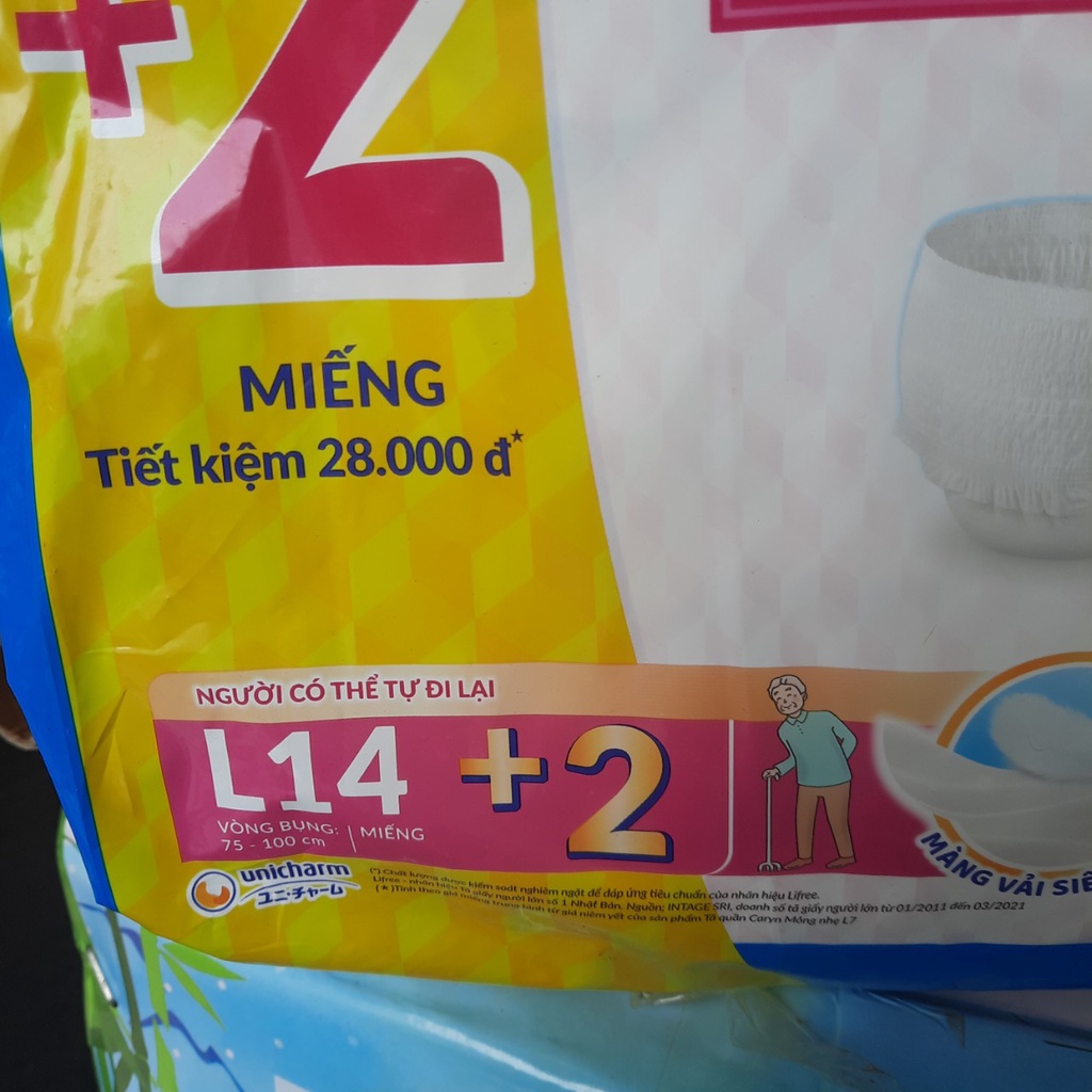 Bĩm quần Caryn siêu thấm mỏng nhẹ mẫu mới, caryn cho người già đủ size M16 L14 XL12  hàng tặng thêm miếng