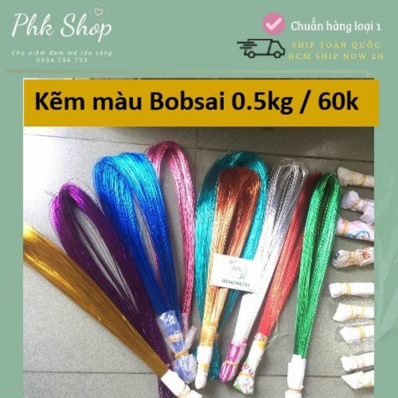 Sỉ 300 sợi 0,5kg kẽm mà làm bonsai đủ màu 500gr phk shop