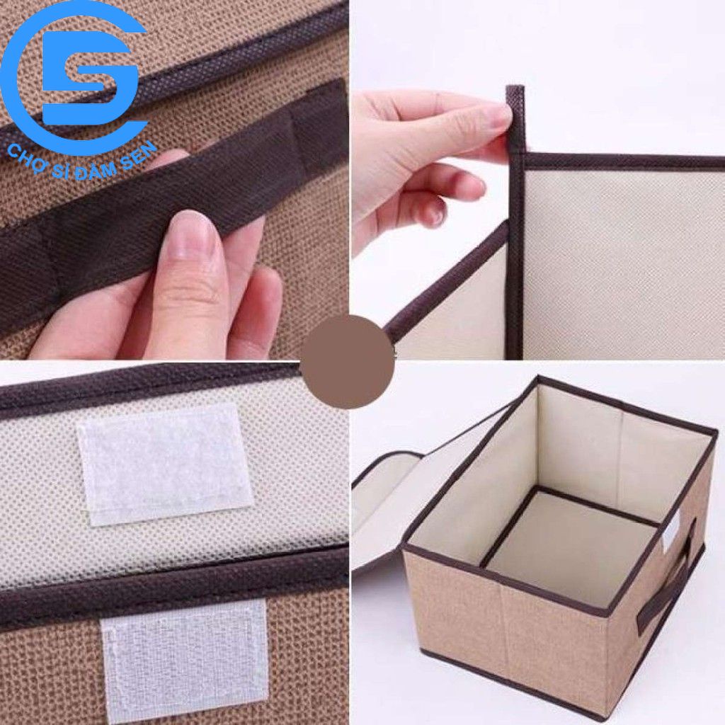 Combo 2 Hộp vải đựng vật dụng xếp gọn tiện ích Tiết kiệm không gian G113-2HopvaiGG