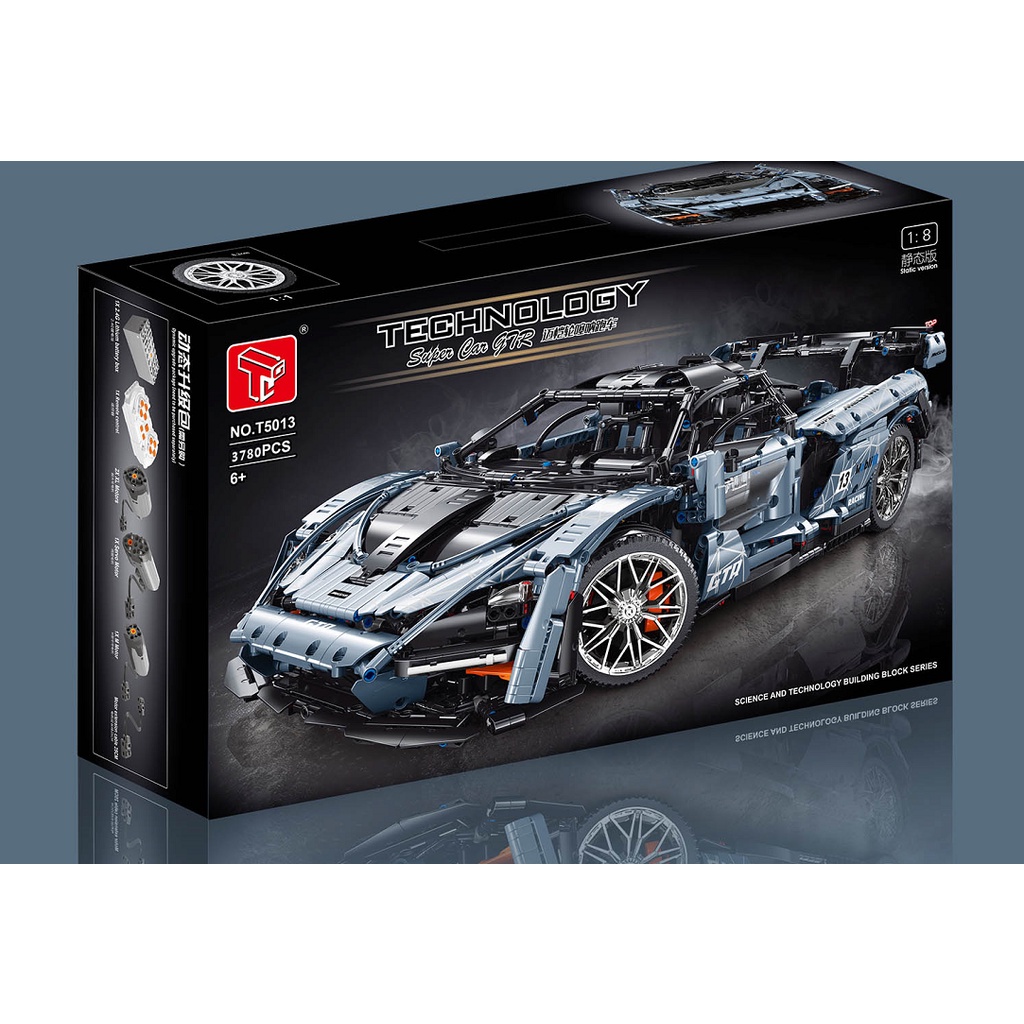 Đồ chơi Lắp ráp Mô hình siêu xe T5013 High-Tech McLarens Senna Super Hypercar Racing Car MOC
