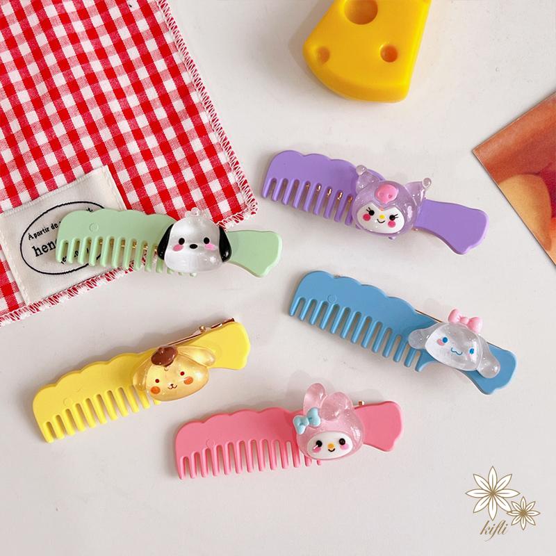 【kifli】SANRIO Kẹp Tóc Hình Chiếc Lược Cỡ Nhỏ Dễ Thương Cho Bé Gái